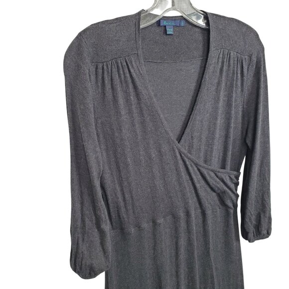 Boden Size 16R 16 Dress Light Knit Sweater Mock Wrap Midi Silk Cashmere Blend - Picture 8 of 12